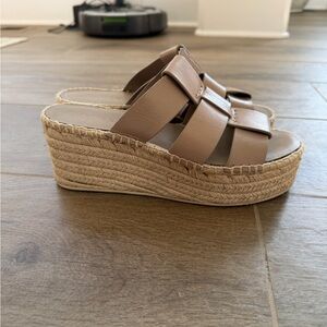 Vince Brown Wedge Sandals